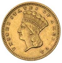 1 dolar 1856, Filadelfia, Fr. 94, złoto, 1.65 g, rzadki