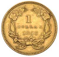 1 dolar 1856, Filadelfia, Fr. 94, złoto, 1.65 g, rzadki