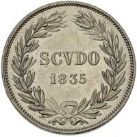 Grzegorz XVI 1831-1846, scudo 1835/B, Bolonia, Berman 3285