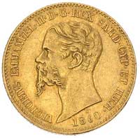 Wiktor Emanuel II 1849-1861, 20 lirów 1860, Genua, Fr. 1147, złoto, 6.44 g