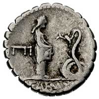 L. Roscius Fabatus 64 pne, denar serratus, Aw: G