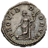 Elagabal 218-222, denar (219-220), Aw: Popiersie w prawo i napis, Rw: Providentia z rogiem obfitoś..