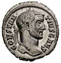 Konstancjusz I 293-306, argenteus- Rzym, Aw: Pop