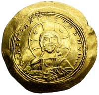 Konstantyn IX 1042-1055, histamenon nomisma, Konstantynopol, Aw: Popiersie Chrystusa w aureoli na ..