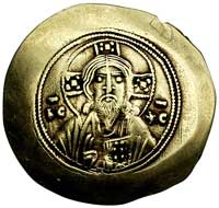 Michał VII 1071-1078, histamenon nomisma, Konstantynopol, Aw: Półpostać Chrystusa w aureoli na wpr..