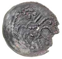denar około 1195-1200, Aw: Jeździec zwrócony w prawo, Rw: Monogram PETRVS, Kop.229. srebro 0.30 g,..