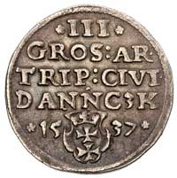 trojak 1537, Gdańsk, odmiana napisów PRVSSI / DANNC3K, T. 2, patyna