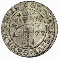 grosz oblężniczy 1577, Gdańsk, monety stempla K. Goebla (bez kawki), T. 2.50, bardzo ładnie zachow..