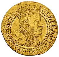 dukat 1586, Gdańsk, H-Cz. 770 R, Kaleniecki s. 64-67, Fr. 3, T. 25, złoto 3.35 g