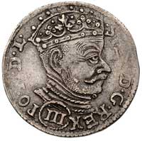 trojak 1580, Wilno, odmiana z III w owalnej tarczy pod popiersiem króla, Ivanauskas 759:121, ciemn..