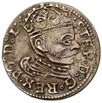 trojak 1583, Ryga, odmiana z większą głową króla