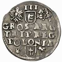 zestaw trojaków 1586, Poznań, odmiana z dużą cyfrą 6 (2 sztuki) i odmiana z małą cyfrą 6 (1 sztuka..
