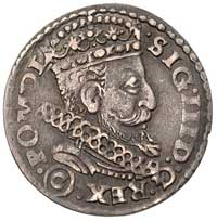 trojak 1606, Kraków, odmiana z literą C pod popiersiem króla, moneta bardzo rzadka, znana jedynie ..