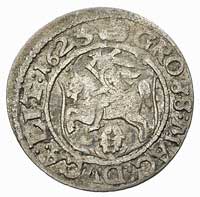 zestaw monet: grosz 1625 Wilno, Ivanauskas 1021:198, oraz szeląg 1614, Wilno, (odmiana napisu SIGI..