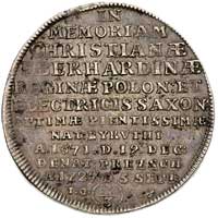 gulden (2/3 talara) 1727, Drezno, Aw: Cyprys, Rw: Napis, Merseb. 1659, Dav. 828, moneta wybita z o..