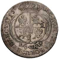 dwuzłotówka (8 groszy) 1753, \efraimek, odmiana z małym napisem 8 GR i literami E-C