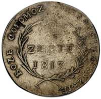 2 złote 1813, Zamość, odmiana z odwróconą literą D w wyrazie DOPOMOZ, Plage 127, rzadkie