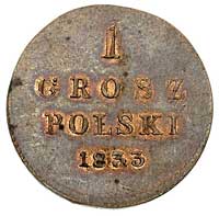 1 grosz 1833, Warszawa, Plage 232, Bitkin H 1068 R2, nowe bicie