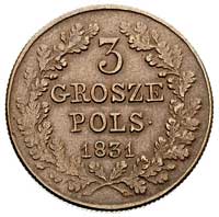 3 grosze 1831, Warszawa, Plage 282, drobna wada 