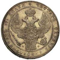 1 1/2 rubla = 10 złotych 1836, Warszawa, Plage 326, Bitkin 1132, minimalne rysy w tle, ale ładny e..