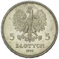5 złotych 1930, Warszawa, Sztandar, Parchimowicz 115 a, bardzo ładne