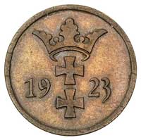 2 fenigi 1923, Utrecht, Parchimowicz 54 d, moneta wybita stemplem lustrzanym w niewielkim nakładzi..