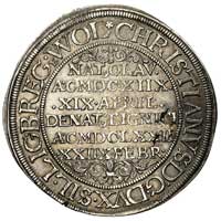 półtalar pośmiertny 1672, Brzeg, F.u.S. 1947, moneta wybita z okazji śmierci księcia Krystiana, pa..