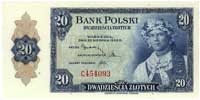 20 i 50 złotych 20.08.1939, Miłczak 87a i 88a, komplet banknotów emigracyjnych wydrukowanych w USA..