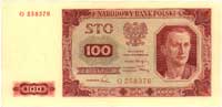 100 złotych 1.07.1948, seria O, Miłczak 139a, rzadki