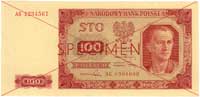 100 złotych 1.07.1948, seria AG 1234567, AG 8900000, SPECIMEN, Miłczak 139b