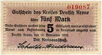 Wałcz powiat (Kreis-Deutsch Krone)- 5, 10, 20 marek, Geiger 098.01-03, łącznie 3 sztuki