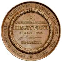 medal 100-lecie Konstytucji 3 Maja- medal autorstwa L. Ch. Lauera z Norymbergi 1891 r., Aw: W wień..