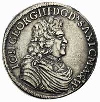 Jan Jerzy III 1680-1691, 2/3 talara (gulden) 1691 I-K, Drezno, Merseb. 1265, Dav. 810, patyna