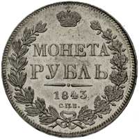 rubel 1843, Petersburg, Bitkin 202, ładnie zacho