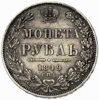 rubel 1849, Petersburg, Bitkin 219, ciemna patyn