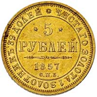 5 rubli 1857, Petersburg, Bitkin 3, Fr. 163, złoto 6.53 g