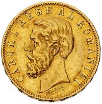 Karol I 1866-1914, 20 lei 1883 B, Bukareszt, Fr. 3, złoto 6.42 g