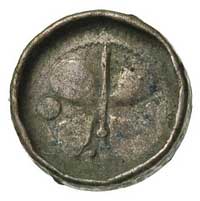 denar krzyżowy XI w., Aw: Krzyż, Rw: Dłoń i sztandar, CNP 999-1005, 0.84 g, rzadki