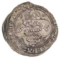 Mediolan, Barnaba i Galeazzo II Visconti 1354-1385, grosz, Aw: Herb Sforzów, wyżej orzeł cesarski ..