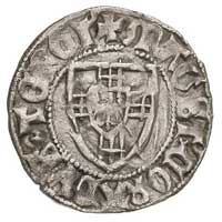 Konrad von Jungingen 1393-1407, szeląg. Aw: Tarcza wielkiego mistrza i napis MAGST CORADVS TERCI, ..