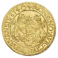 dukat 1583, Gdańsk, H-Cz. 710 R2, Fr. 3, Kaleniecki s. 58, złoto 3.50 g, ślad po zawieszce?
