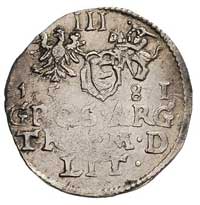 trojak 1581, Wilno, odmiana z herbem Leliwa pod popiersiem króla, Ivanauskas 771:126