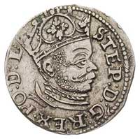 trojak 1585, Ryga, odmiana z małą głową króla, G