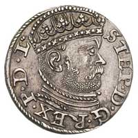 trojak 1586, Ryga, odmiana z dużą głową króla, G