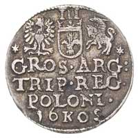 trojak 1602, Kraków, odwrócona cyfra 2 w dacie, 