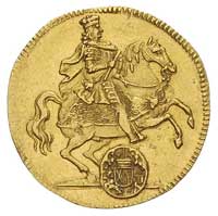 dukat wikariacki 1711, Drezno, Aw: Król na koniu