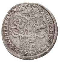 szóstak 1706, Grodno, Ivanauskas 1205:282, rzadki, Ivanauskas uważa, że moneta była bita w Moskwie