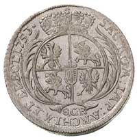 dwuzłotówka (8 groszy) 1753, odmiana z bardzo du