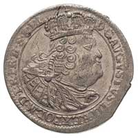 szóstak 1760, Gdańsk, odmiana z wewnętrznymi obwódkami, Merseb. 1799, moneta z końcówki blachy, al..