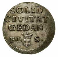 szeląg 1766, Gdańsk, Plage 488, ładny egzemplarz, nieznacznie tylko wytarte srebrzenie